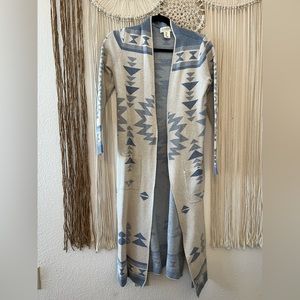 Boho duster sweater